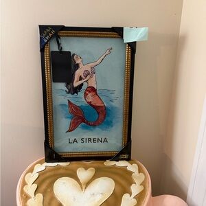 Sapna Shah Black & Gold Framed La Sirena Mermaid Wall Hanging Picture